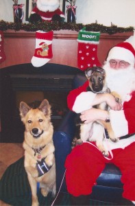 Chuy & Anka with Santa Paws 12/09